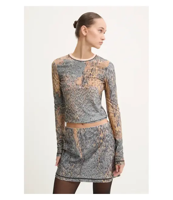 Longsleeve Diesel T-CUTIE-LS χρώμα: γκρι, A14595.0KMAQ