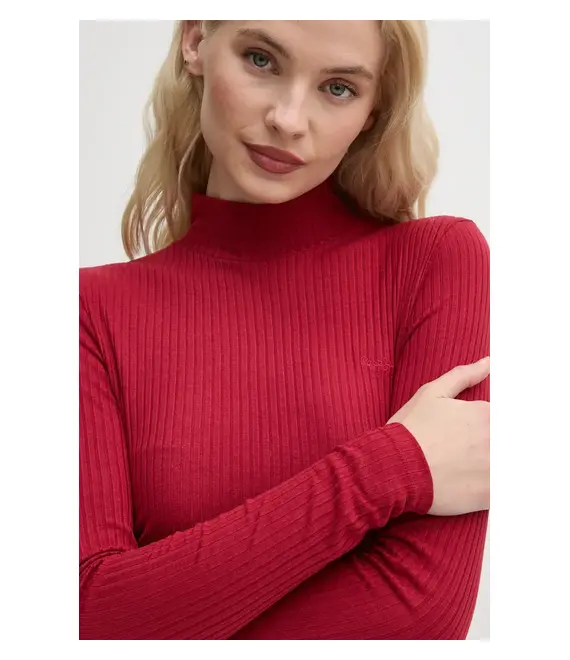 Longsleeve Pepe Jeans FLORY χρώμα: κόκκινο, PL505978