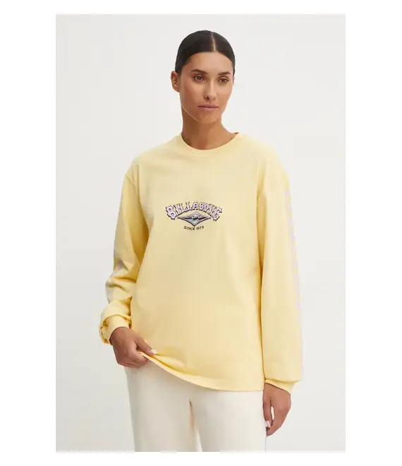 Μπλουζάκι Billabong Since 73 χρώμα: κίτρινο, EBJZT00350