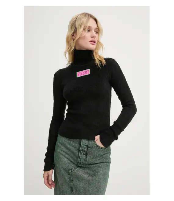 Πουλόβερ MM6 Maison Margiela χρώμα: μαύρο, S62NH0035.M20045