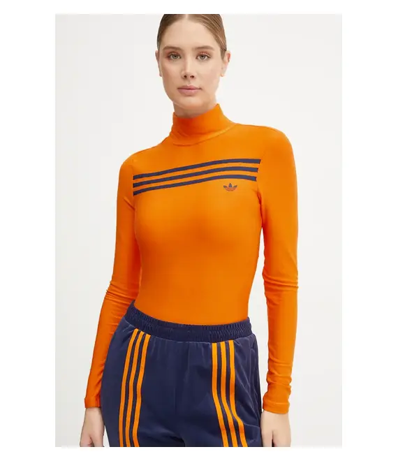 Longsleeve adidas Originals χρώμα: πορτοκαλί, JN8313