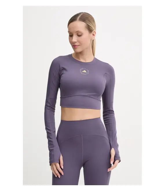 Μακρυμάνικο προπόνησης adidas by Stella McCartney TrueStrenght χρώμα: μοβ, IW6370