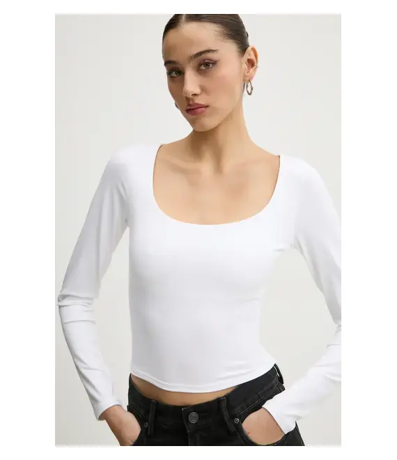 Μακρυμάνικο Hollister Co. χρώμα: μπεζ, KI339-3626