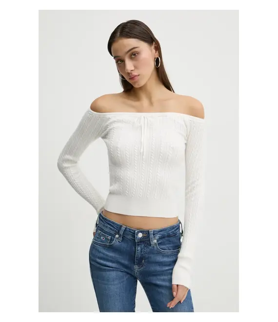 Πουλόβερ Hollister Co. χρώμα: μπεζ, KI350-4258
