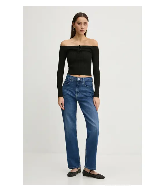 Πουλόβερ Hollister Co. χρώμα: μαύρο, KI350-4258
