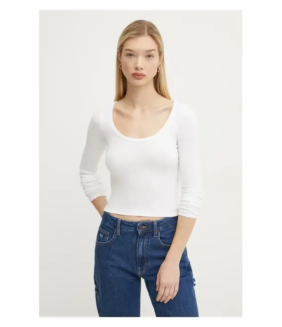 Μακρυμάνικο Hollister Co. χρώμα: μπεζ, KI339-3683