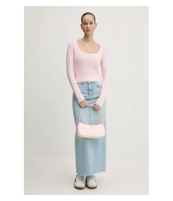 Μακρυμάνικο Hollister Co. χρώμα: ροζ, KI339.3628.601