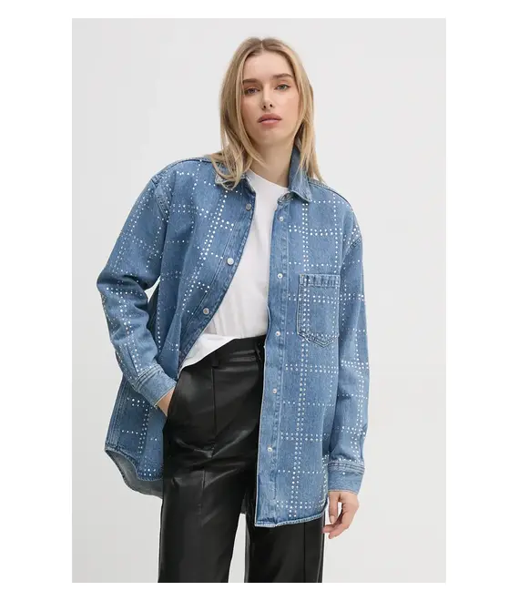 Πουκάμισο Pepe Jeans OVERSHIRT GLITTER PL304958
