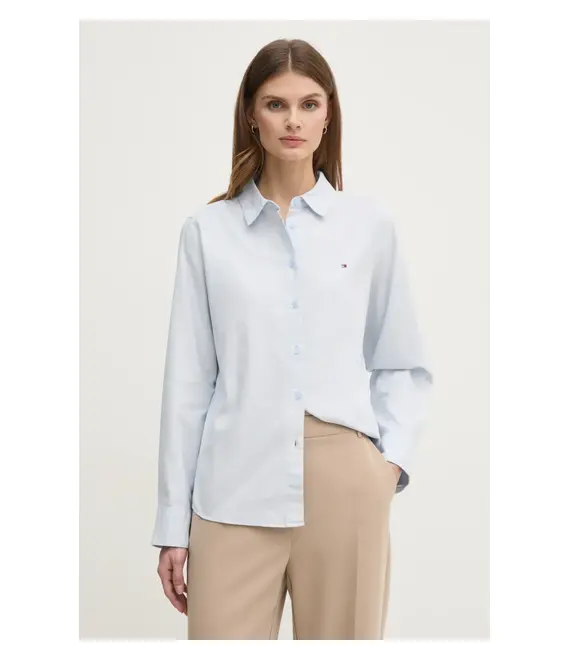 Πουκάμισο Tommy Hilfiger χρώμα: μπλε, WW0WW44230