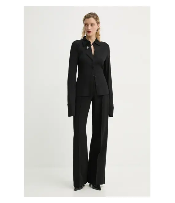 Πουκάμισο Heliot Emil χρώμα: μαύρο, AW24.W.05.056.BLK01