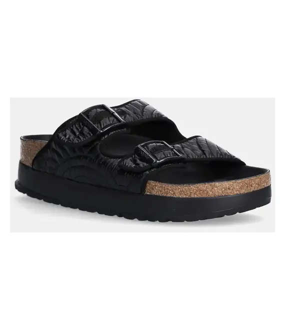 Παντόφλες Birkenstock Arizona Platform Flex Birkenstock x Papillio χρώμα: μαύρο, 1028422