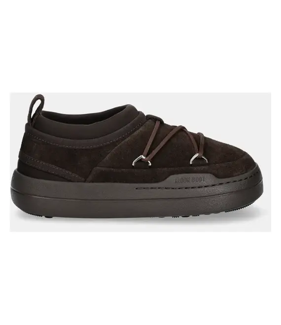 Παντόφλες σουέτ Moon Boot MB PARK ICON SUEDE χρώμα: καφέ, 80D2470110 M010