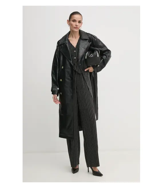 Παλτό Dkny χρώμα: μαύρο, D2G4A212