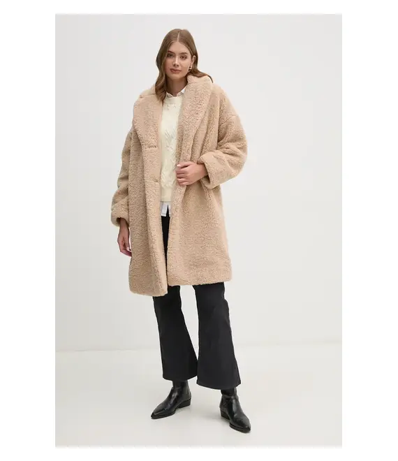 Παλτό Barbour Ambani Casual Coat χρώμα: μπεζ, LCA0341