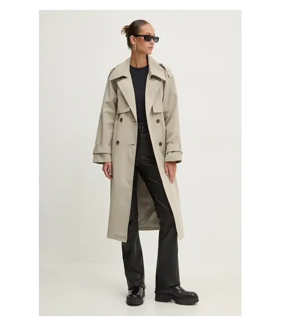 Καμπαρντίνα Abercrombie & Fitch χρώμα: μπεζ, KI144-4151