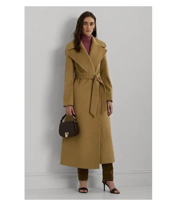 Μάλλινο παλτό Lauren Ralph Lauren χρώμα: μπεζ, 297962169