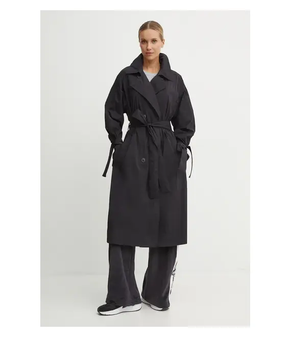 Παλτό adidas Originals x Ksenia Schneider χρώμα: μαύρο, IW5668