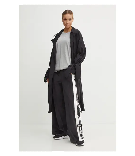 Παλτό adidas Originals x Ksenia Schneider χρώμα: μαύρο, IW5668