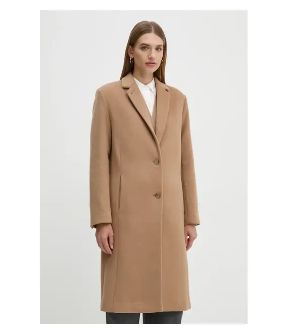 Μάλλινο παλτό Calvin Klein χρώμα: γκρι, K20K207701