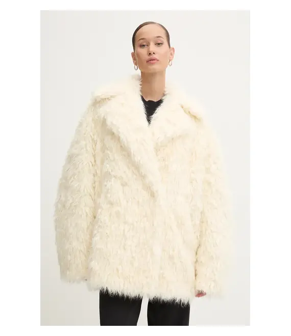 Παλτό MSGM χρώμα: μπεζ, 3742MDC17.247808