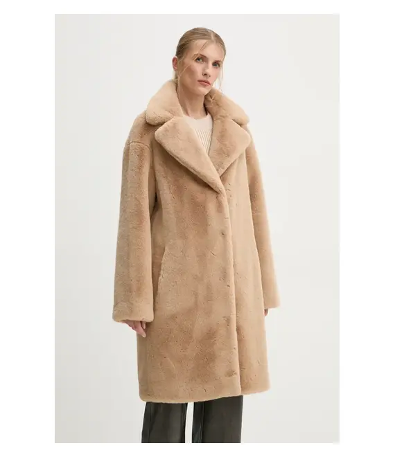 Παλτό Stand Studio Camille Cocoon Coat χρώμα: καφέ, 61137-9070