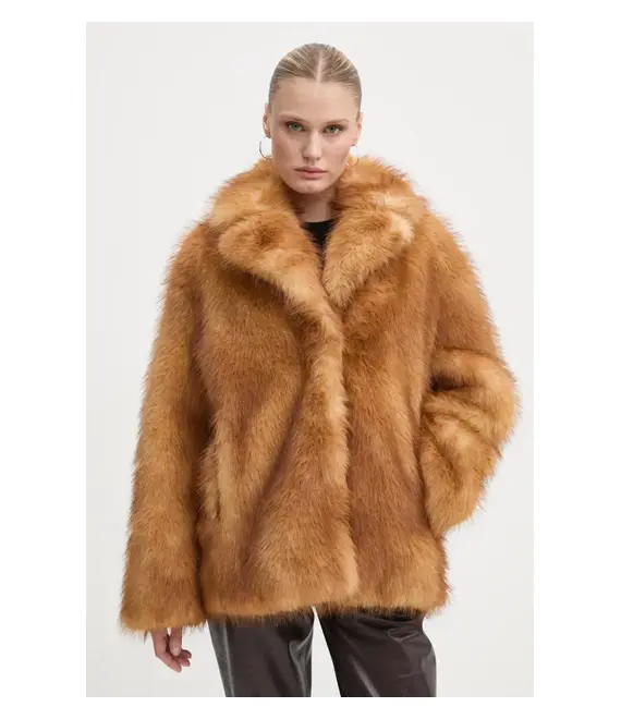 Γούνα Stand Studio Janice Jacket χρώμα: καφέ, 61239-9156