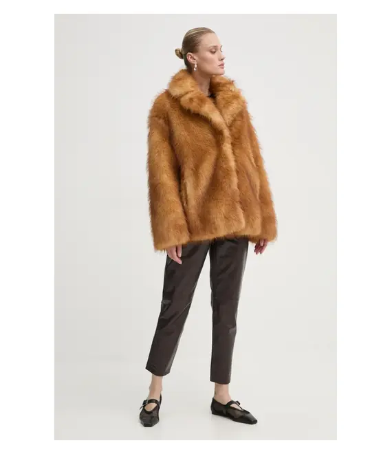 Γούνα Stand Studio Janice Jacket χρώμα: καφέ, 61239-9156