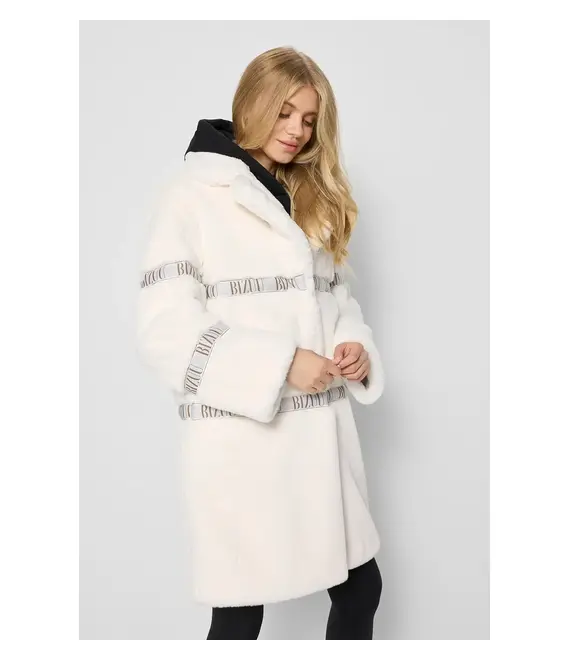 Παλτό Bizuu χρώμα: μπεζ, FLORENCE KREMOWY AW24