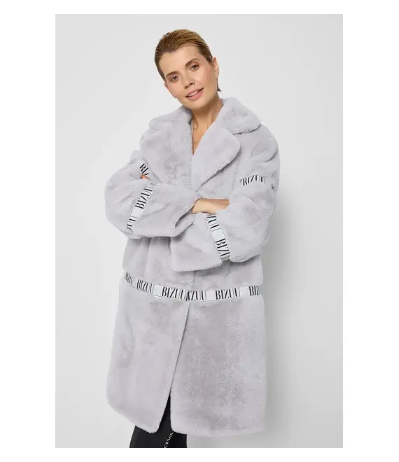 Παλτό Bizuu χρώμα: γκρι, FLORENCE SZARY AW24