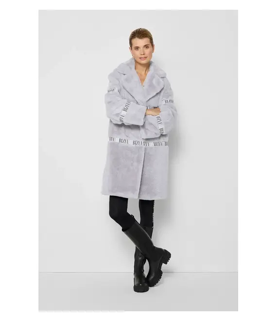 Παλτό Bizuu χρώμα: γκρι, FLORENCE SZARY AW24