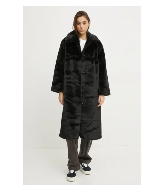 Παλτό Abercrombie & Fitch χρώμα: μαύρο, KI144-4290