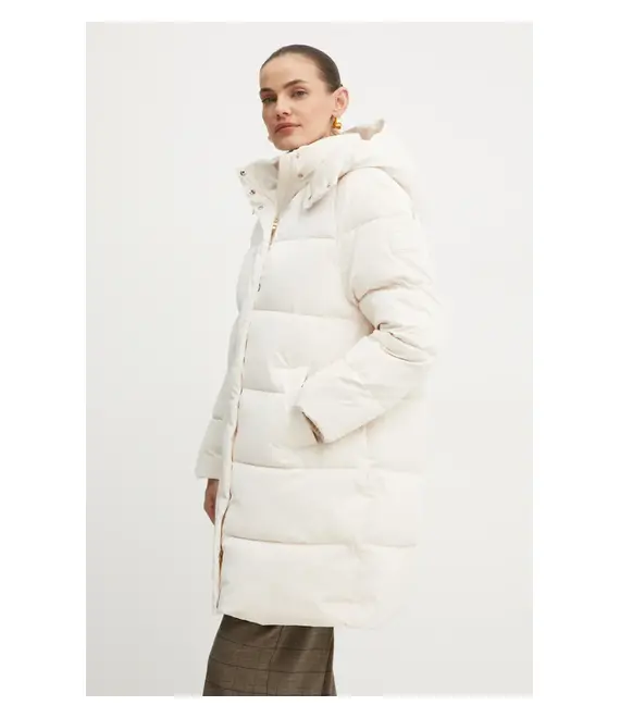 Μπουφάν Elisabetta Franchi χρώμα: μπεζ, PI79Z46E2