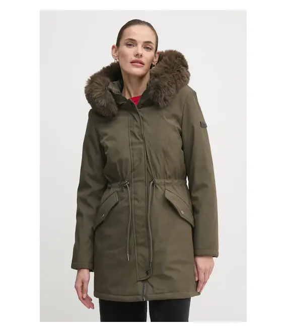 Παρκά Dkny χρώμα: πράσινο, DLEMPT22