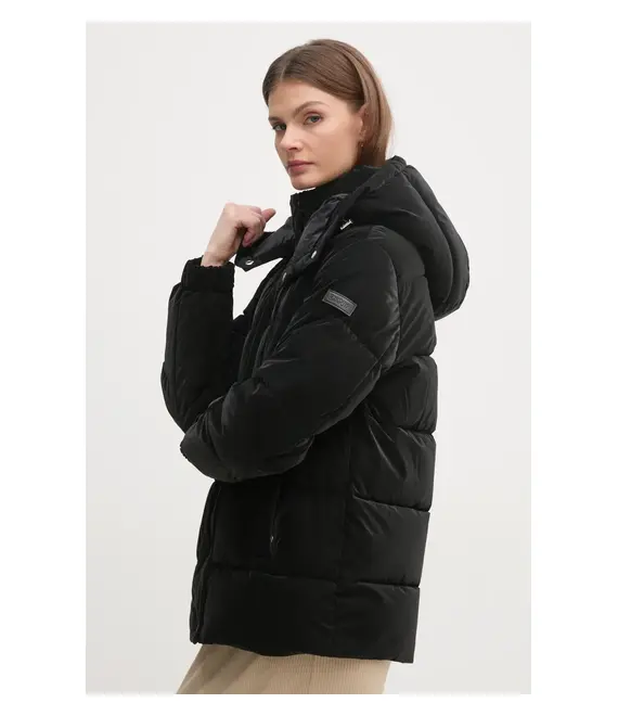Μπουφάν Dkny χρώμα: μαύρο, DLEMPQ74
