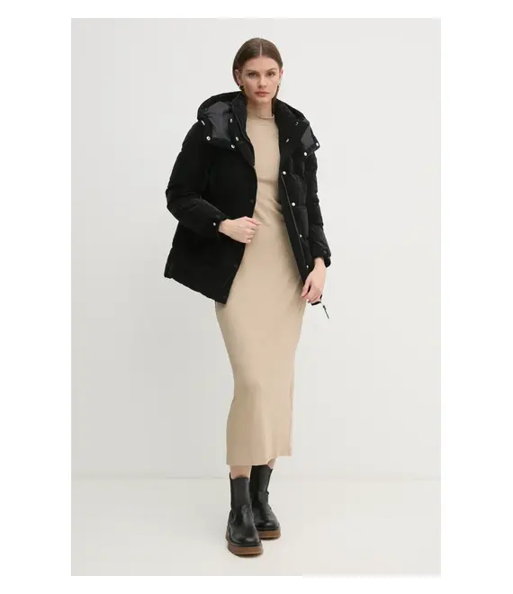 Μπουφάν Dkny χρώμα: μαύρο, DLEMPQ74