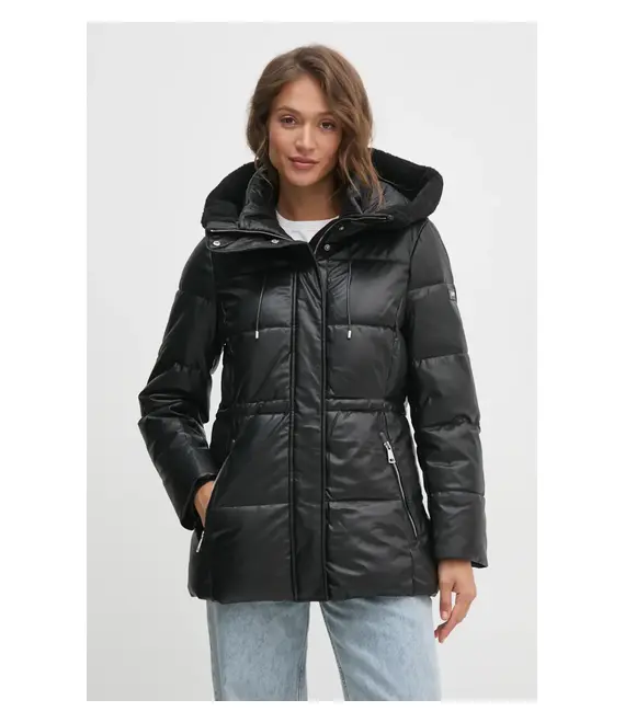 Μπουφάν Dkny χρώμα: μαύρο, DLEMPN75