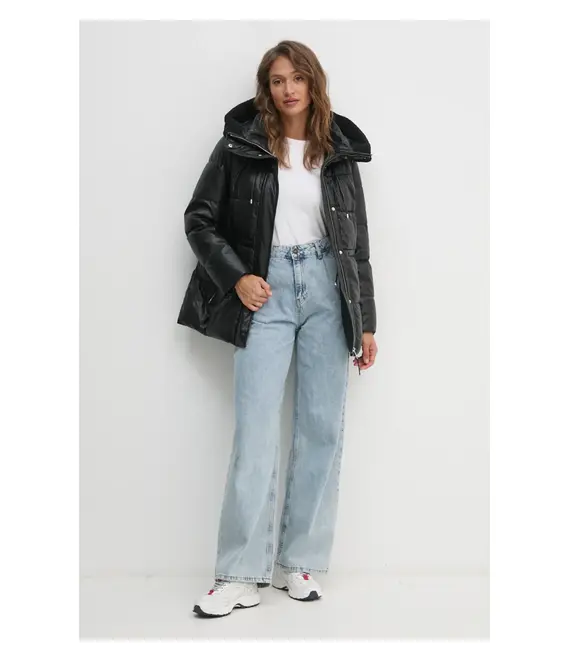 Μπουφάν Dkny χρώμα: μαύρο, DLEMPN75