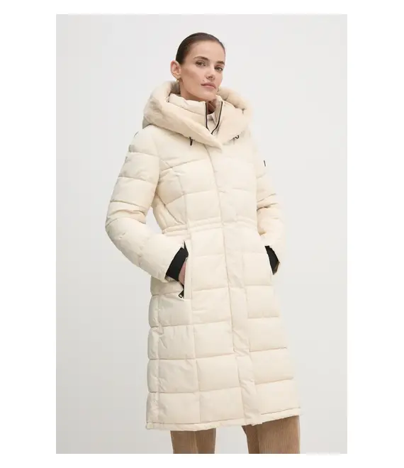 Μπουφάν Dkny χρώμα: μπεζ, DLEMPS75