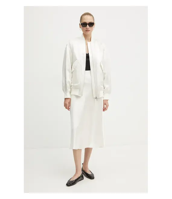 Μπουφάν bomber Max Mara Leisure γυναικείο, χρώμα: μπεζ, 2426486048600