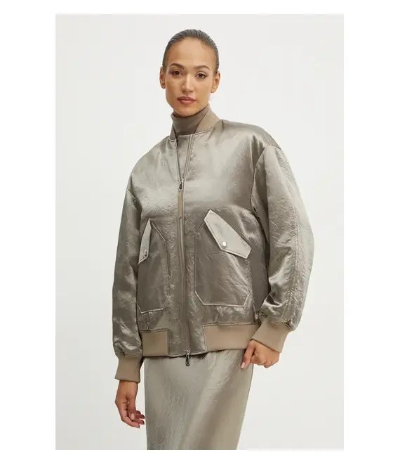 Μπουφάν bomber Max Mara Leisure γυναικείο, χρώμα: πράσινο, 2426486048600