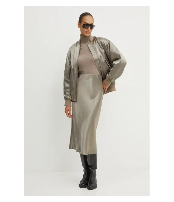 Μπουφάν bomber Max Mara Leisure γυναικείο, χρώμα: πράσινο, 2426486048600