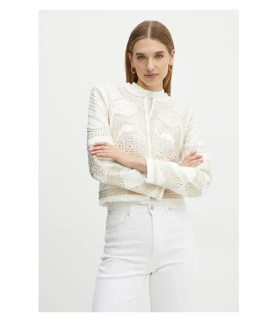 Σακάκι Marciano Guess HELENE χρώμα: άσπρο, 4BGN09 7192A
