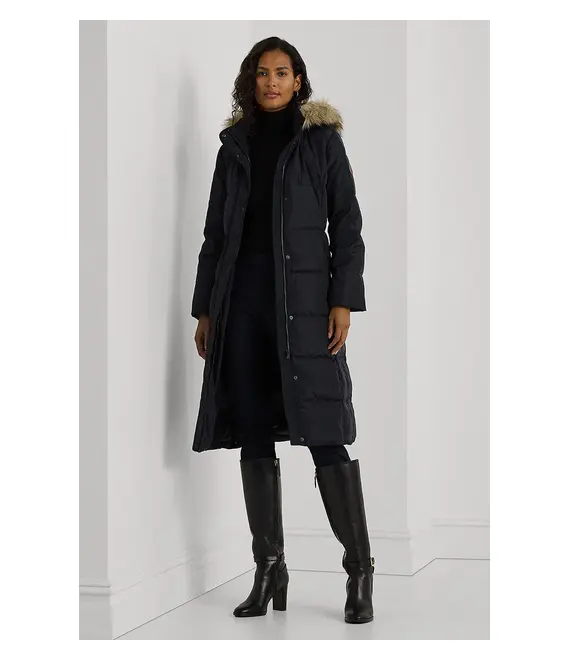 Μπουφάν με επένδυση από πούπουλα Lauren Ralph Lauren χρώμα: ναυτικό μπλε, 297957518