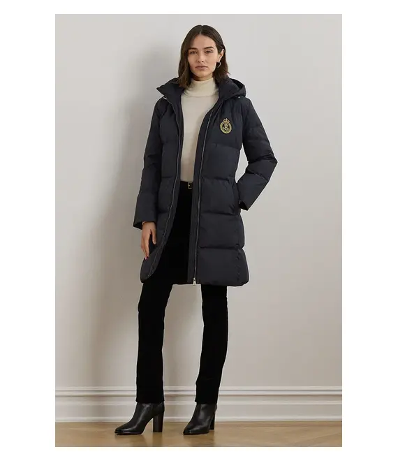 Μπουφάν με επένδυση από πούπουλα Lauren Ralph Lauren χρώμα: ναυτικό μπλε, 297962675