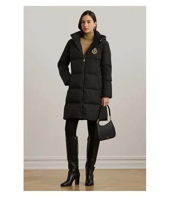 Μπουφάν με επένδυση από πούπουλα Lauren Ralph Lauren χρώμα: μαύρο, 297962675
