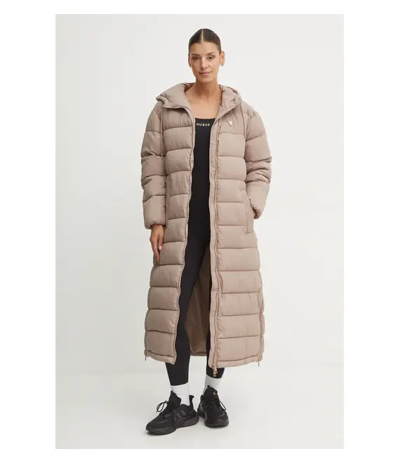 Μπουφάν Guess BREANA χρώμα: μπεζ, V4BL04 WFYE2