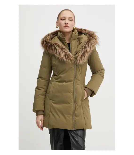Μπουφάν Guess SYLVIE χρώμα: πράσινο, W4BL59 WG7X2