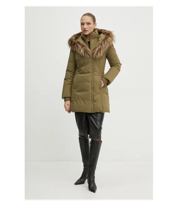 Μπουφάν Guess SYLVIE χρώμα: πράσινο, W4BL59 WG7X2