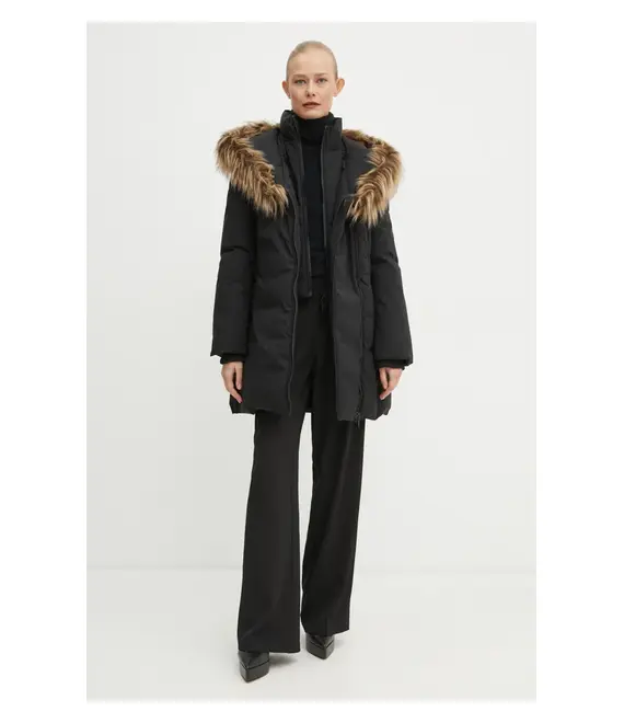 Μπουφάν Guess SYLVIE χρώμα: μαύρο, W4BL59 WG7X2