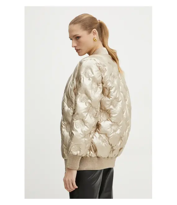 Μπουφάν bomber Guess MARIANNE γυναικείο, χρώμα: χρυσαφί, W4BL60 WGB20
